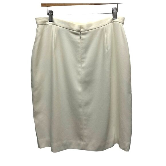 Valerie Stevens Evening Vintage 90's Ivory Pencil Skirt - Picture 3 of 6